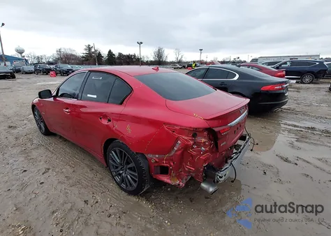 2018 Infiniti Q50 3.0T Red Sport 400 z USA, uszkodzony, nr VIN JN1FV7AR9JM480618